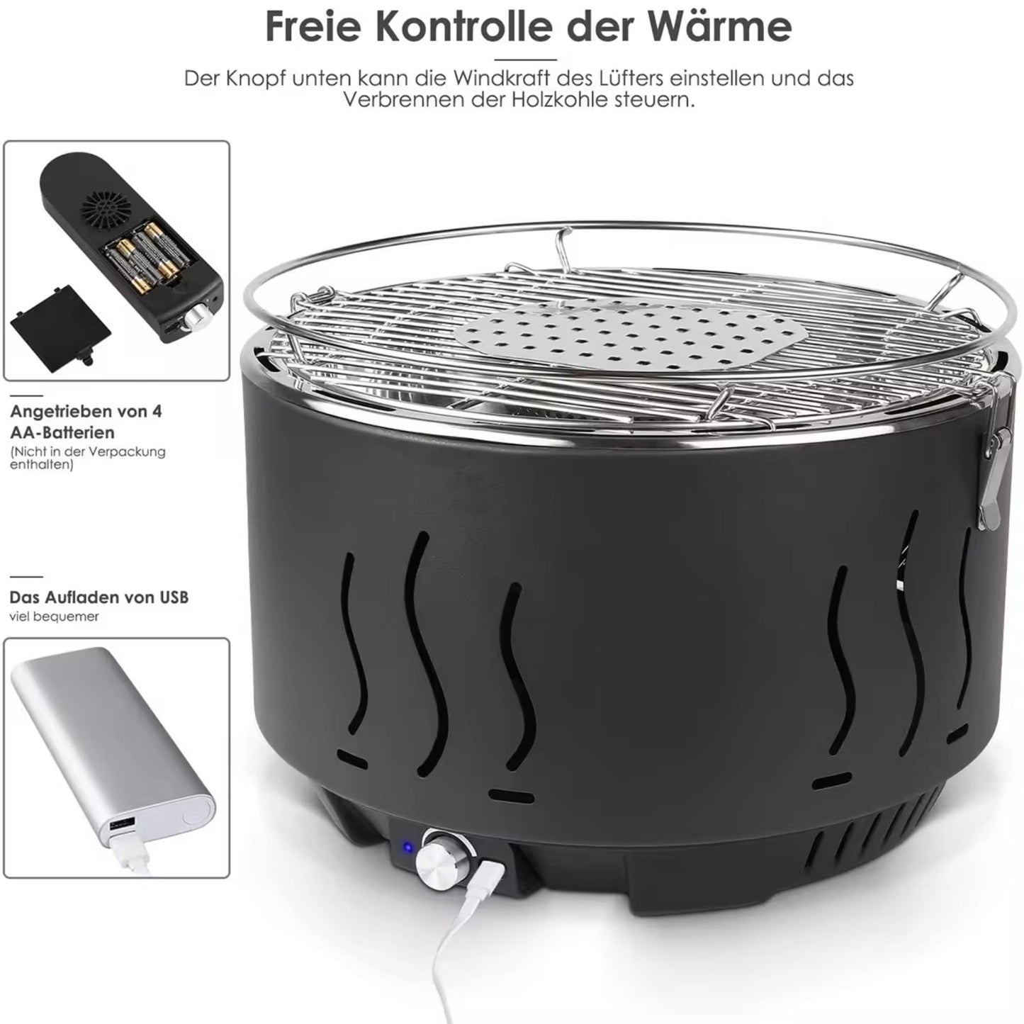 RAF CG09 Rauchfreier Holzkohlegrill Perfekt für schmackhafte Barbecues. | Blue Chilli Electronics.