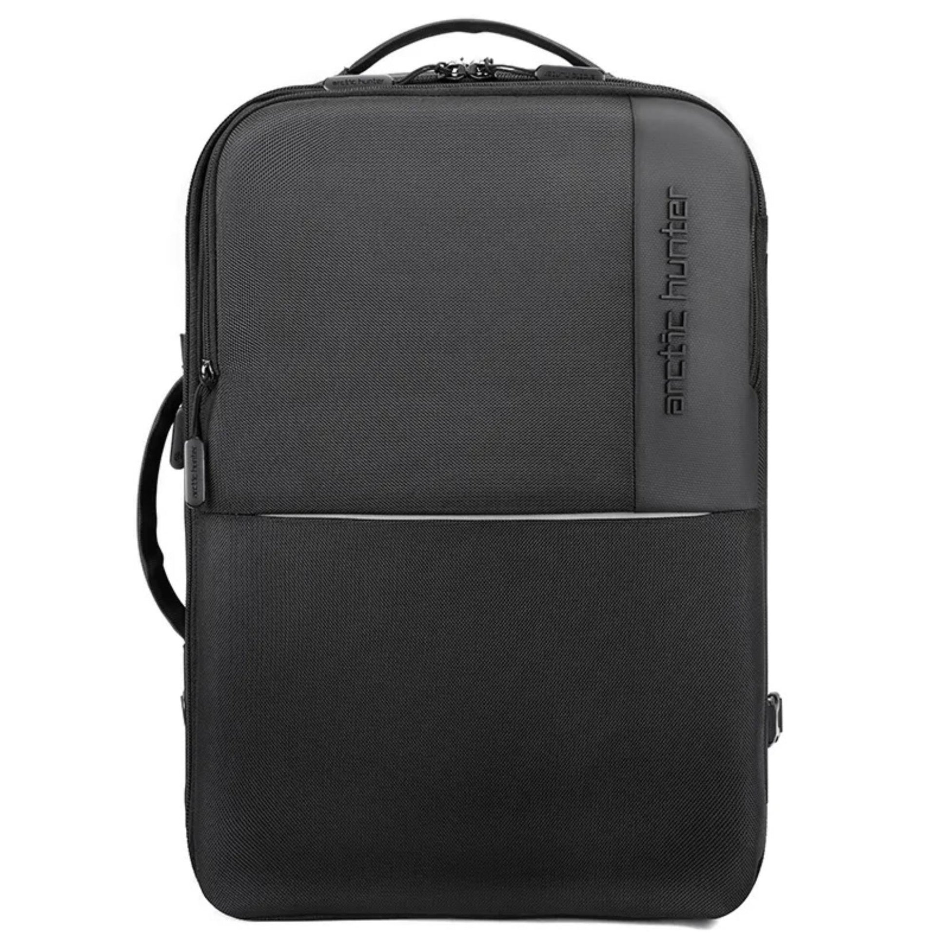 Artic Hunter B00382 Laptop-Rucksack in Schwarz, der durch sein schlankes Design und die abnehmbare 2-in-1-Funktion besticht. | Blue Chilli Electronics.