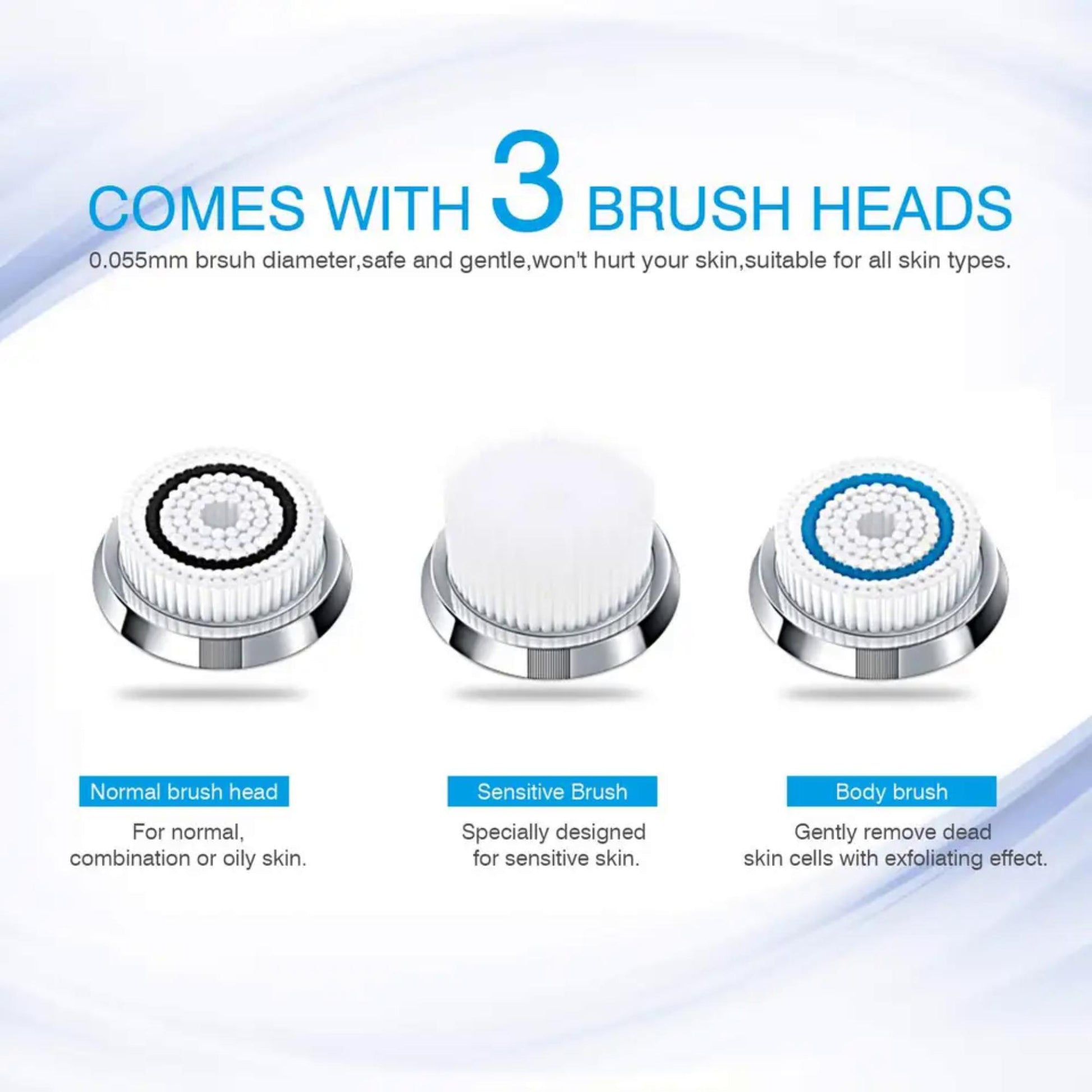 Skin Rejuvenating Facial Cleansing Brush - Beauty Accessory. | Blue Chilli Electronics.