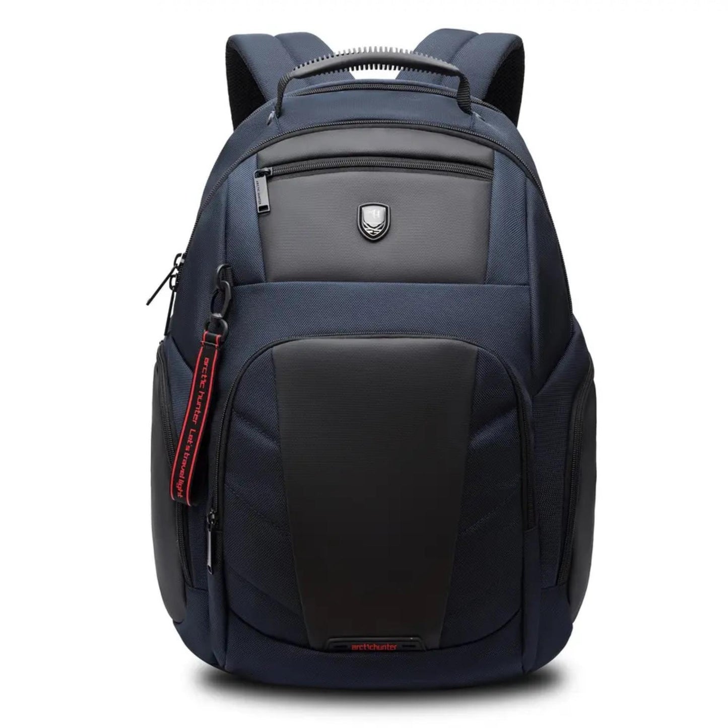 Artic Hunter B00341 Laptop-Rucksack in Blau, der durch sein elegantes schwarzes Design und seine moderne Ästhetik besticht. | Blue Chilli Electronics.