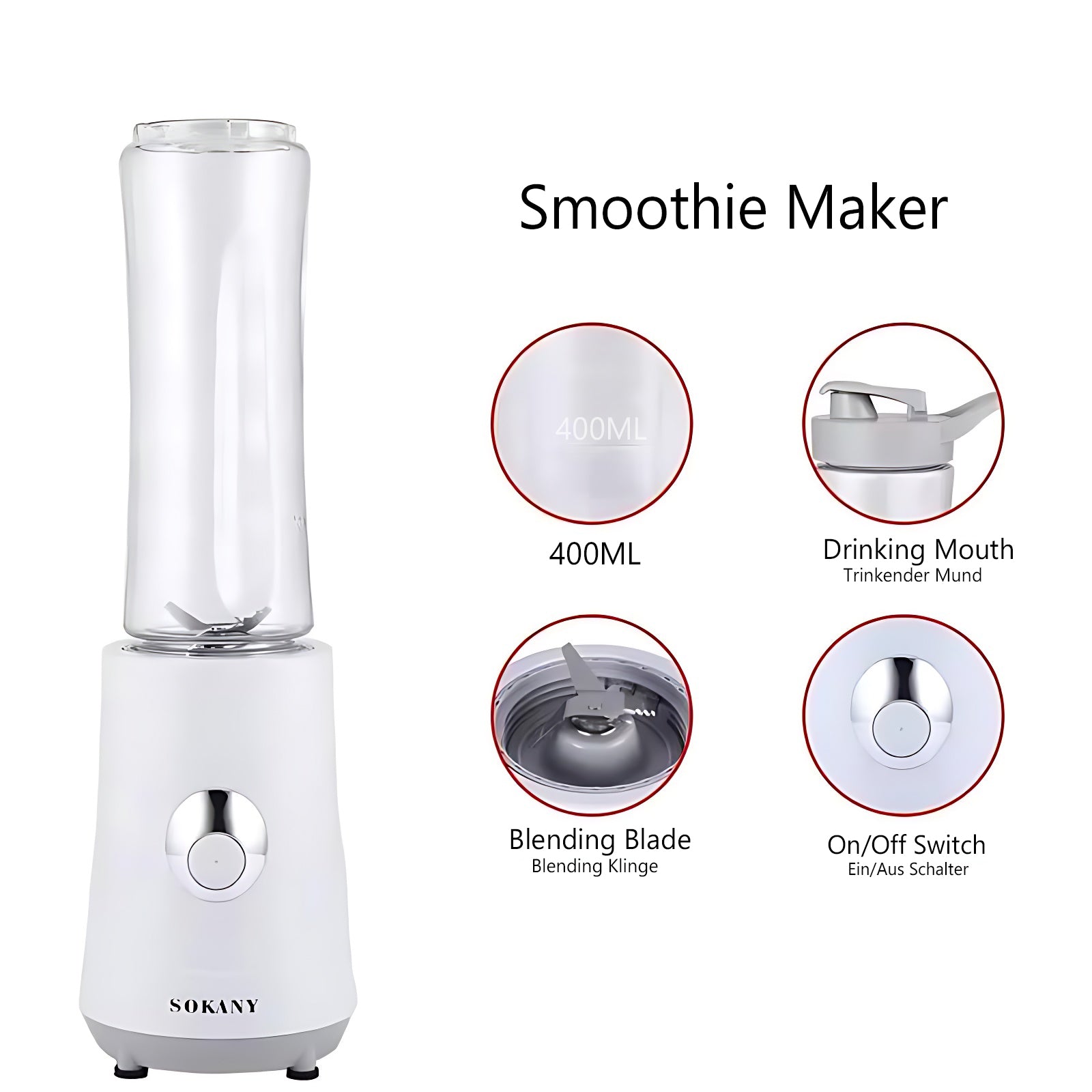 Nahaufnahme des Sokany 709A Blenders | Blue Chilli Electronics